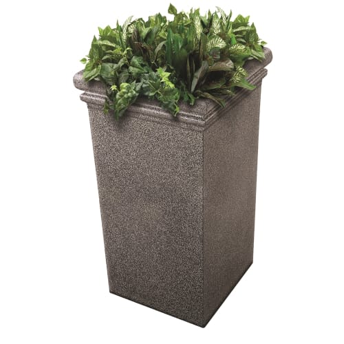 Maceta Alta StoneTec® Commercial Zone®, 19" x 19" x 33", Pepperstone